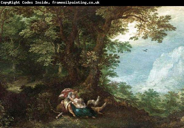 unknow artist Extensive Wooded Landscape with Cephalus and Procris